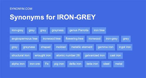 iron synonym|other term for iron.